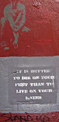 Dead-Feet-On-Living-Knees Metaphor, inspired by "Liquor Store Fish Paint"...