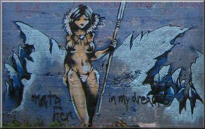 Xena Warrior Princess Graffiti Mural