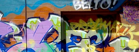 Toronto Graffiti picture - back alleys Queens Street