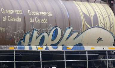 Train Graffiti by HOEK